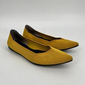 Rothy’s The Point Ballet Flats in Marigold Yellow Womens Sz 9.5 Slip On Retired